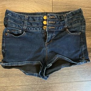 Blue Spice booty shorts. Worn 3-5times. 3 button up and zipper. high waist